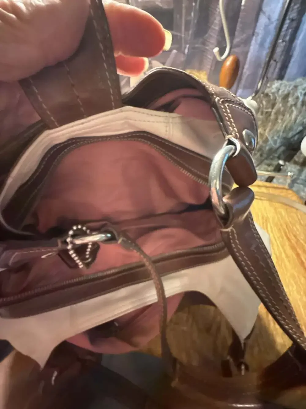 Coach Soho Lynn Buckle Leather Hobo Shoulder Bag
